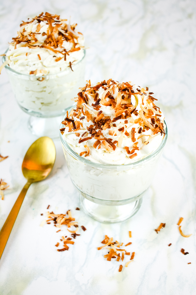 toasted coconut low carb mousse