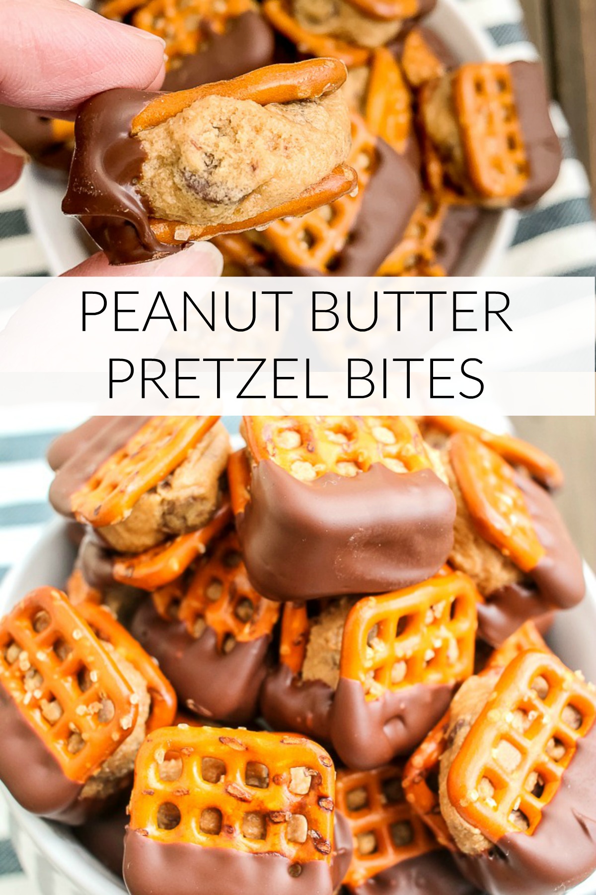 chocolate peanut butter pretzel bites