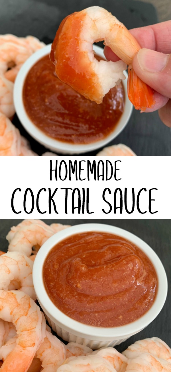 pinterest image for homemade cocktail sauce