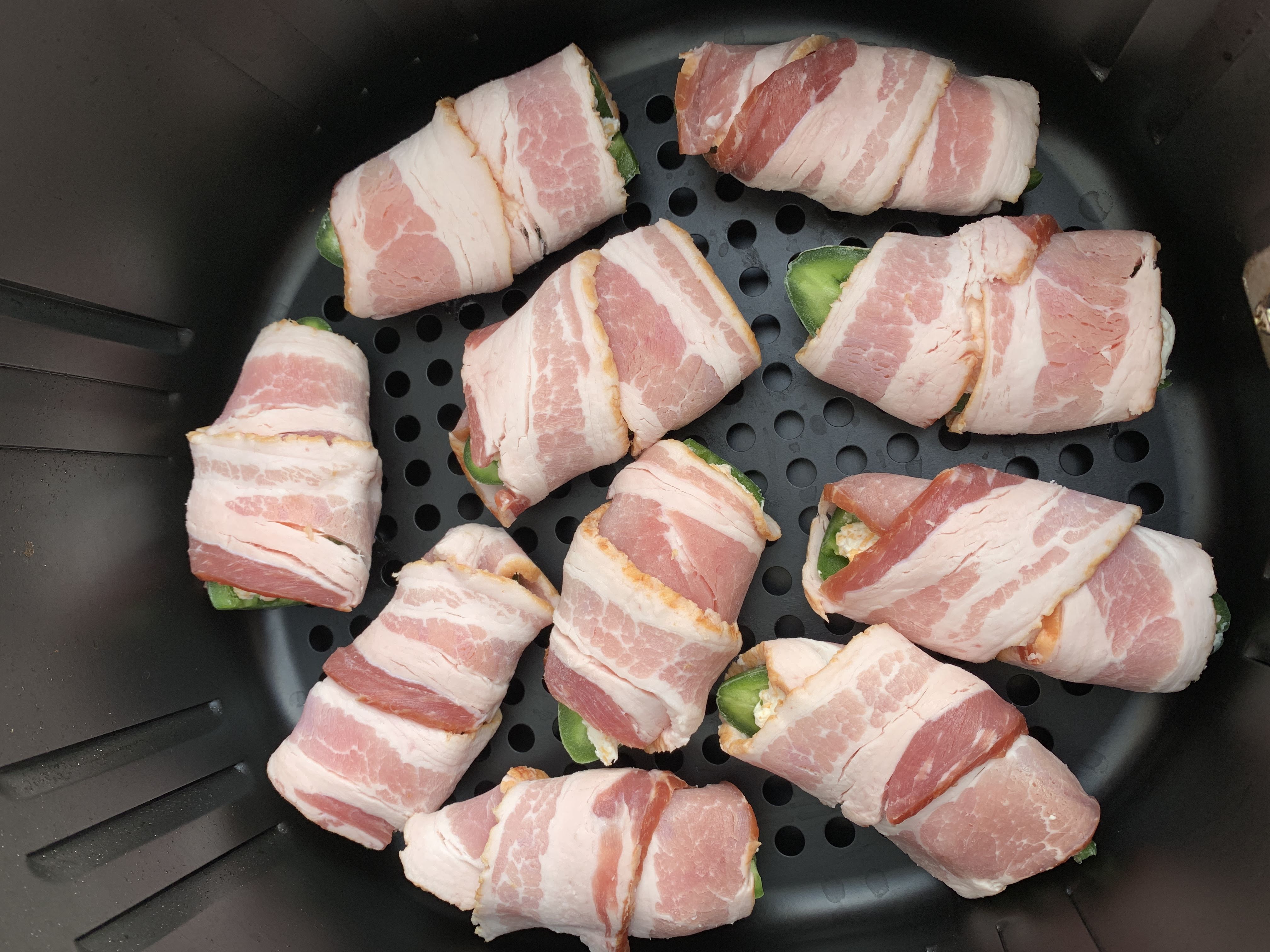 Jalapeno Poppers in the Air Fryer before cooking