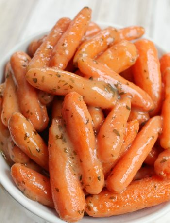 up close shot of Ranch Glazed Carrots
