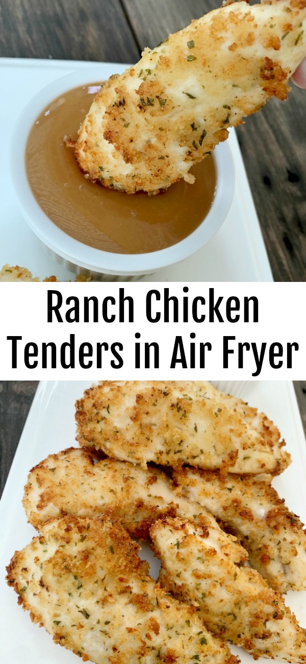 pinterest image for ranch chicken tenders