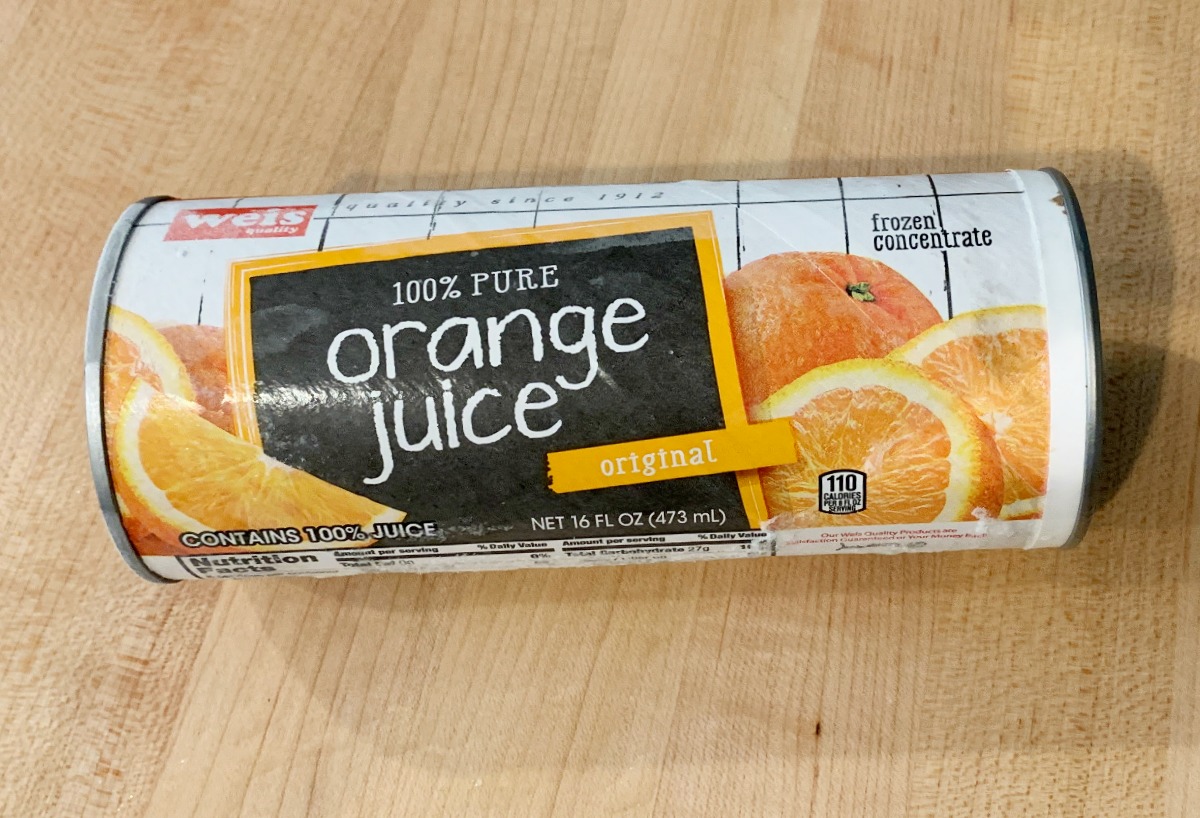 can of orange juice concentrate