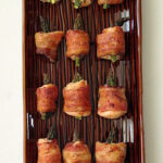 Bacon Wrapped Chili Chicken Bites with Asparagus