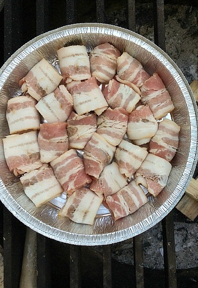 Campfire Bacon Wrapped Water Chestnuts