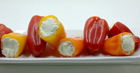 Bacon and Goat Cheese Stuffed Mini Peppers