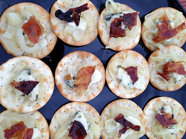 Caramelized Onion, Bacon and Blue Cheese Appetizers