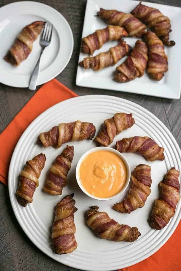 Oven-Baked Bacon Wrapped Chicken Tenders