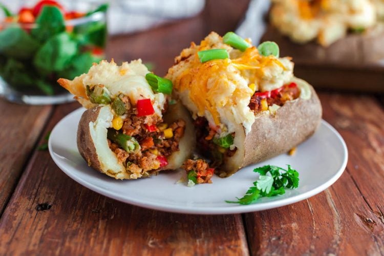 Vegan Shepherd’s Pie Twice Baked Potatoes
