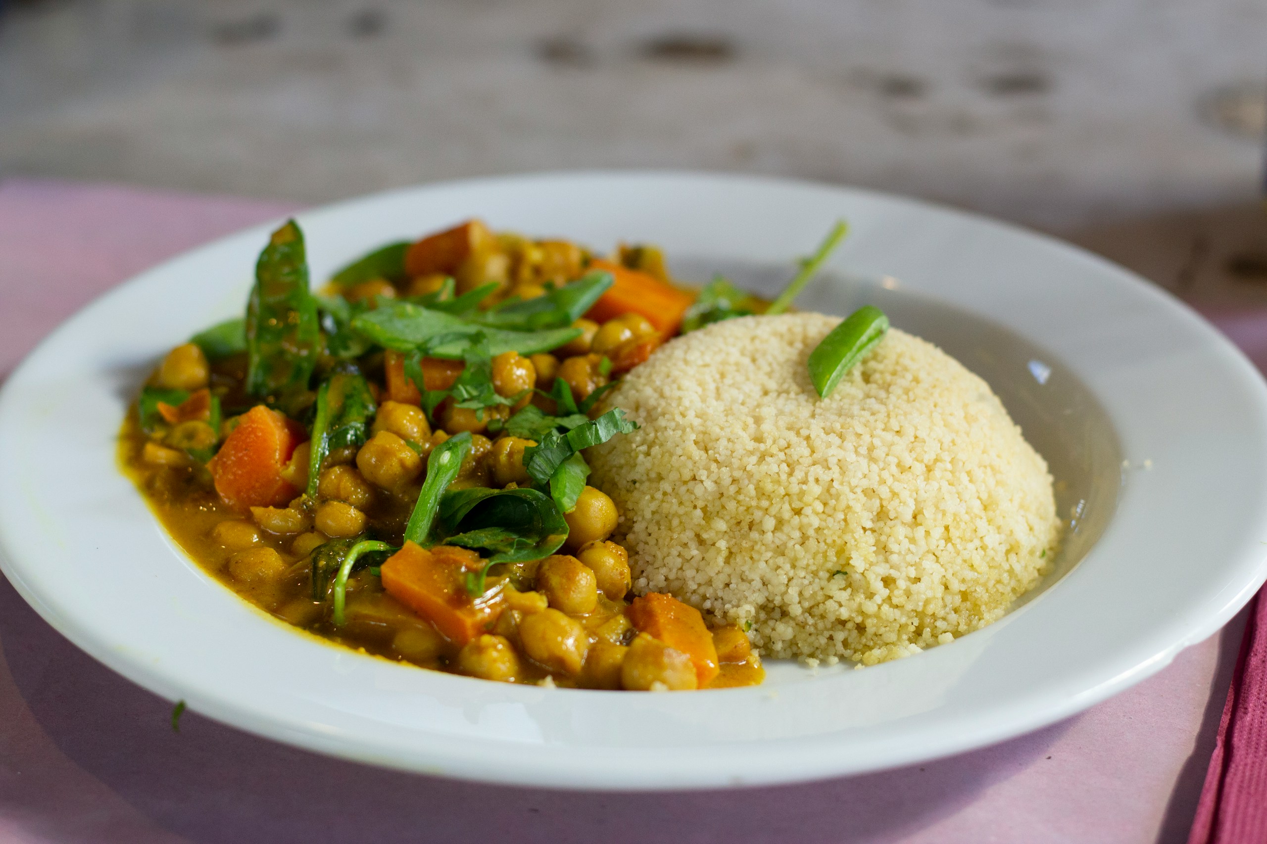 No-Chop Chickpea Curry with couscous